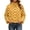 Yellow, variant on SAWOBUUN Womens Polka Dot Cropped Jacket Stand Collar Button Down Drawstring Hem Lightweight Windbreaker Outerwear Coat with Pockets