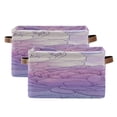 thumbnail image 2 of Soft Lilac Peony Flowers Hand Painted Square Storage Bins with Handles Collapsible Containing Box 1 Pack, 2 of 9