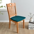 thumbnail image 4 of Rosnek Dining Room Velvet Chair Seat Covers, Stretch Chair Seat Cushion Slipcovers Furniture Protector Removable Washable for Dining Room Home, 4 of 7