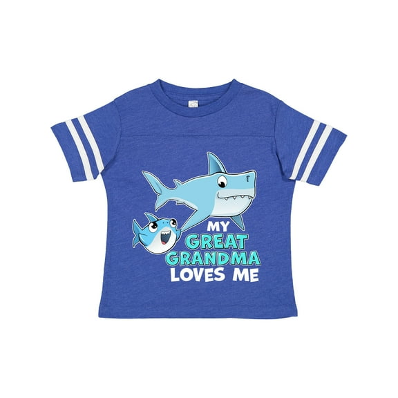 Inktastic My Great Grandma Loves Me with Cute Sharks Boys or Girls Toddler T-Shirt