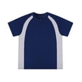 thumbnail image 7 of SCSAlgin Men's Short Sleeve Round Neck Basketball Training Sport T-Shirt Color Block Running Fitness Top, 7 of 7