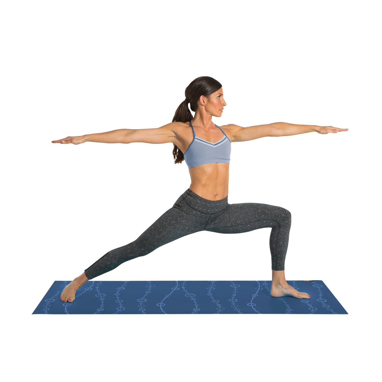 GoFit Printed Yoga Mat (Blue), GF-PYM-BLU