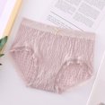 thumbnail image 3 of Gibobby Calzoncillos de encaje para mujer Bragas de encaje para mujer, ropa interior de Bikini con estampado de , bragas con de media espalda(Rosa,G), 3 of 4