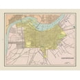 thumbnail image 2 of Cram 32x26 Gold Ornate Wood Framed with Double Matting Museum Art Print Titled - Louisville  Kentucky - Cram 1892, 2 of 4