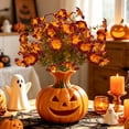 thumbnail image 6 of Gqtwoy Artificial Fall Silk Flowers Bouquet, Realistic Fake Floral Stems, Faux Fall Blooms for Vase Fillers, Halloween Thanksgiving Decor, Mixed Stems for Home Decoration, 6 of 6