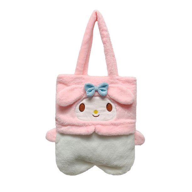 Mochilas Kawaii Sanrio de felpa para niñas, bolsa de peluche de Anime Kuromi Mymelody, bolso de mano Sanrio de dibujos animados, bolsas de estudiantes, regalos para niños