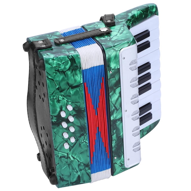 Accordéon de Piano Basse, Accordéon Réglable 17 Touches pour Enfants, Instrument de Musique pour Débutants Étudiants Enseignement Précoce