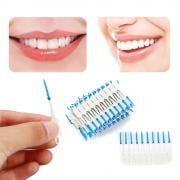 Jeobest Dual Toothpick Oral 120 Pcs Interdental Cleaning Teeth Floss Dental Gum Brush (Best Gum For Your Teeth)