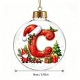 thumbnail image 4 of WWC Letter Christmas Ball Ornament, 2D Acrylic LED Hanging Personalized Letter Ornament, Warm Glowing Christmas Tree Decor for Holiday Party Gift, C, 4 of 6
