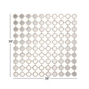 DecMode 40 x 40 Gold Geometric Wall Mirror with Grid Pattern