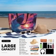 thumbnail image 5 of Kdxio Hawaiian Island Beach Shark for Beach Bag for Women Large Beach Tote Bag Waterproof Sandproof Swim Bag with Zipper Pockets Beach Vacation Travel, 5 of 7