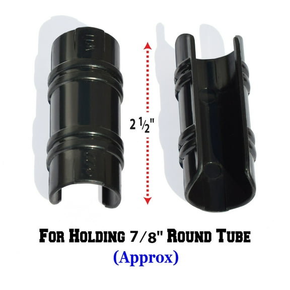 SUNRISEUMBRELLA Black Pipe Clamp for PVC Pipe Greenhouse Banner Frame Shelters 4 Sizes for Choice (3PCS, 7/8 inch x 1-1/2 Wide)