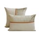 thumbnail image 4 of Funda de cojín decorativa HomeCentric beige de 35 x 35 cm (14 x 14 pulgadas). Fundas de cojín de pana y lino para sofás y sillones, estilo patchwork moderno. Cordón beige acogedor., 4 of 7