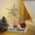 thumbnail image 5 of Christmas Star Tree Topper. Battery Powered 3d Star Decorative Tree Ornament With White Light Bright Star Lighting With Springy Base For Holiday Tradi, 5 of 5