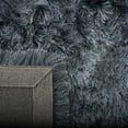 thumbnail image 7 of SAFAVIEH Ocean Trellis Solid Plush Polyester Shag Runner Rug, Slate, 2'6" x 8', 7 of 7