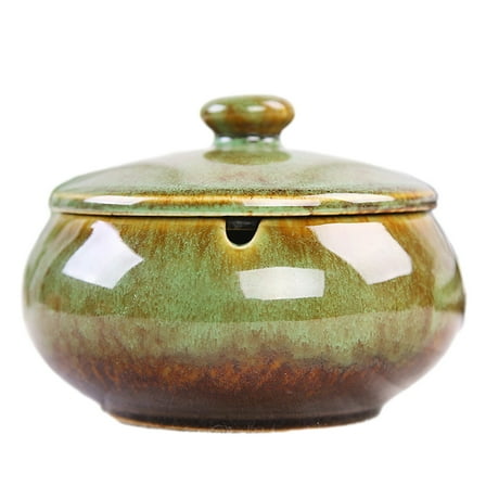 Ceramic Ashtray, Lids, Windproof, Cigarette Ashtray, Indoor, Outdoor Use