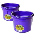 thumbnail image 1 of Little Giant 2 Gallon All Purpose Flat Back Plastic Bucket, Purple, (2 Pk), 1 of 3