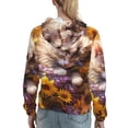 thumbnail image 7 of Kdxio Cute Cat Sunflower Print Womens Oversized Hoodies Sweatshirts Hooded Pullover Tops Sweaters Casual-XX-Large, 7 of 7