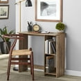 thumbnail image 2 of Mainstays Small Space Writing Desk with 2 Shelves, Rustic Pine Finish, 2 of 9