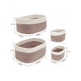 thumbnail image 2 of Desktop Cotton Rope Woven Storage Basket 4-Piece Set Square Storage Basket Toy Storage Basket, 2 of 6