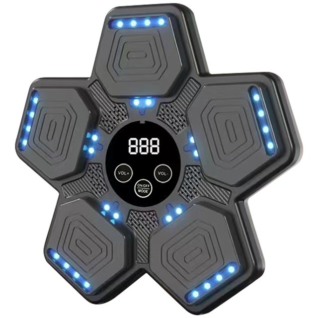 Máquina de Boxeo con Música BT JShteea Objetivo Boxeo Pared con LED para Fitness Negro