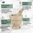 thumbnail image 3 of Mortar & Pestle Set, Marble Yellow, Kitchen Cooking Accessories/Housewares - Solid 4 in Heavy Granite Molcajete Stone Grinder Crusher Bowl for Guacamole, Herbs, Spices, Garlic, Medicine Pills & Grains, 3 of 8