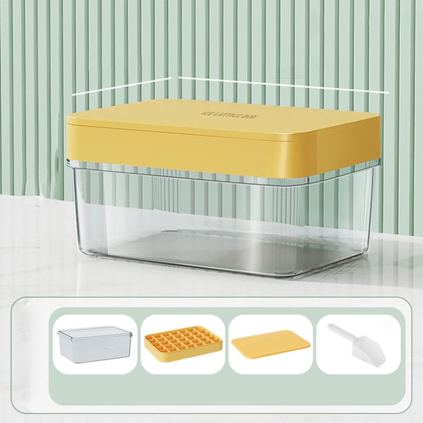 Multifunctional Ice Compartment,Ice Block Tray With Lid, 35-Ice Blocks Trays,Large Capacity Easy To Press The Ice,Suitable For Freezers