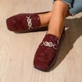 thumbnail image 7 of Wensltd Women Loafer Flat Shoes Wide Width Square Toe Solid Color Daily Office Casual Dress Shoes, 7 of 7