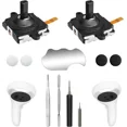 thumbnail image 1 of Trousse de Remplacement de Joystick pour Manette Oculus Quest 2 / Quest 3, Accessoires de Réparation pour Manette Meta Quest 2/3, Inclut 2 Joysticks, Tournevis T5, Pince, Outil de Levage, 4 Poignées de Joystick, 1 of 6