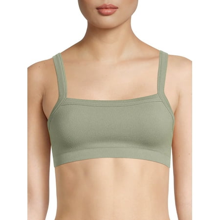 

No Boundaries Juniors Seamless Square Neck Ribbed Bralette