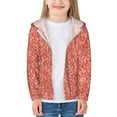 Kids Zip Up Hoodie for Boys Girls Toddler Orange lightning Glitter A