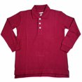 thumbnail image 1 of French Toast School Uniform Unisex Long Sleeve Pique Polo Shirt (Toddlers), 33344 Burgundy / 2T, 1 of 2