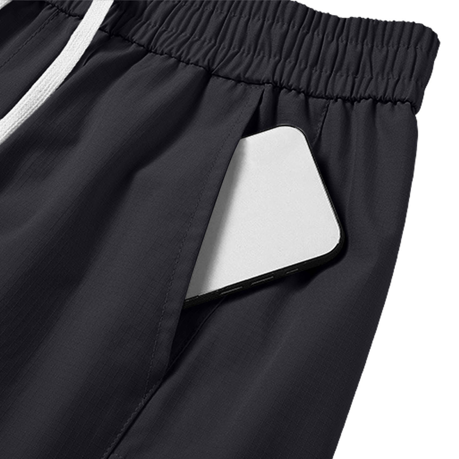Big & Tall Men's Cargo Shorts 10" Inseam Quick Dry Performance Outdoor Hiking Short Pants Water Repellent Elastic Waist Drawstring Multi-Pocket Utility Shorts