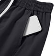thumbnail image 6 of Men's Woven Cargo Shorts, Elastic Drawstring Waist Shorts with Side Cargo Large Pockets and Casual Fit Outdoor Hiking Everyday Wear Black S, 6 of 9