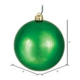 thumbnail image 2 of Vickerman 6" Green Shiny Ball Ornament, 4 per Bag, 2 of 5