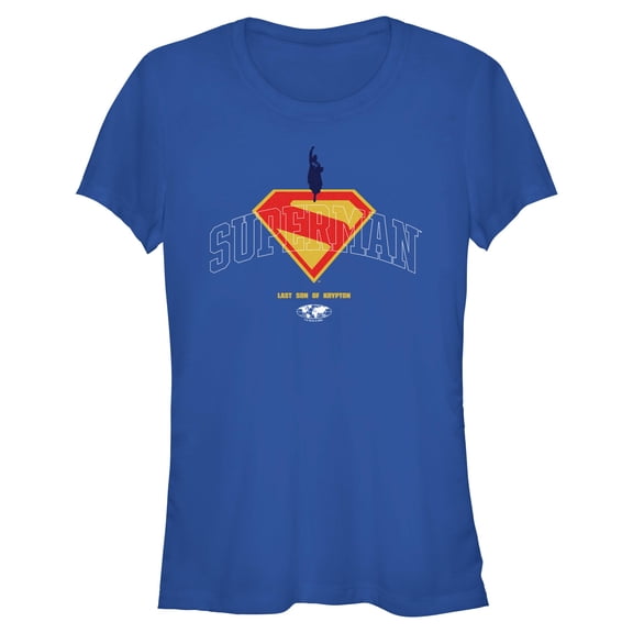 Juniors Superman Last Son of Krypton Silhouette T Shirt