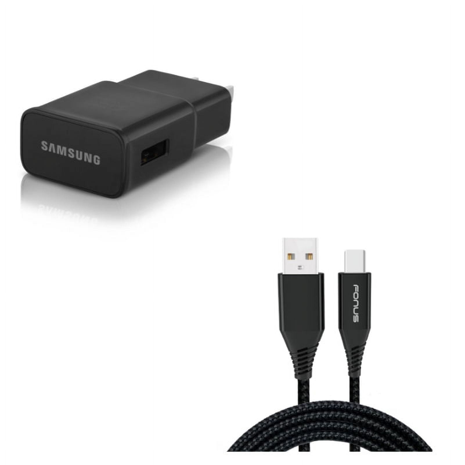 Power Cord Type-C 10ft USB Cable w USB Adaptive Fast OEM Home Charger R5M for Samsung Galaxy Tab Active Pro S6 10.5 S5e 10.5 S4 10.5 Note 10 Plus A 10.1 (2019) Fold A20 A10e - Sony Xperia 5