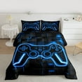 thumbnail image 2 of Castle Fairy Teens Female Men Blue Gamepads Twin Comforter Sets,Video Game Bedding Set, 2 of 8