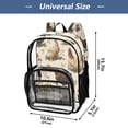 thumbnail image 4 of PVC Transparent Backpacks Clear Backpack for Travel and Outings Various Poses Chickens Pattern, 4 of 7