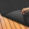 thumbnail image 3 of Indoor/Outdoor Double-Ribbed Carpet Area Rug with Skid-Resistant Rubber Backing - Smokey Black - 3' x 6', 3 of 8