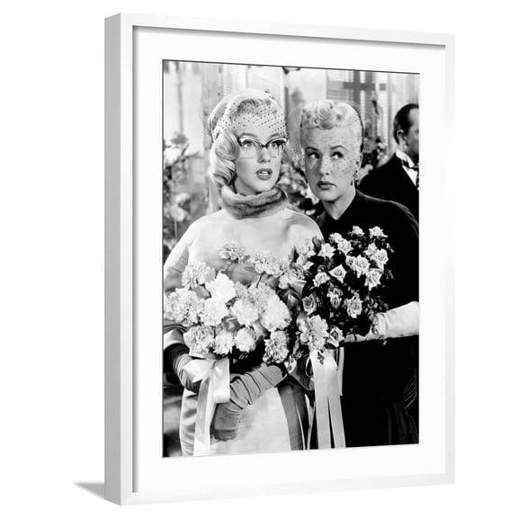 Art.com How to Marry a Millionaire, Marilyn Monroe, Betty Grable, 1953 Photo, White Frame Wall Art, 23" x 29"