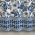 thumbnail image 2 of Blue Vintage Floral Shower Curtain, Toile Cottagecore Boho Shower Curtains for Bathroom, 72" x 72 ", 2 of 7