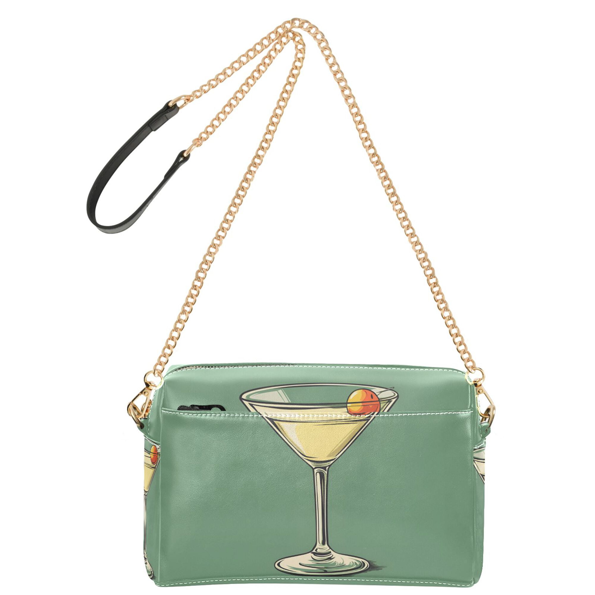 FORMRS Women Crossbody Purse with Chain Strap Vegan Leather Shoulder Handbag, Lemon Glass