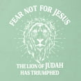 thumbnail image 5 of Wild Bobby Fear Not For Jesus The Lion Of Judah Has Triumphed Inspirational/Christian Women Slim Fit Junior Tee, Mint, X-Large, 5 of 5