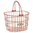 thumbnail image 2 of Nantucket Bicycle Basket Co. Surfside Adult Wire D-Shape Basket, Pink, 2 of 2