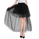 thumbnail image 1 of 2025 Falda sexy de malla negra para mujer: falda larga con volantes, cintura alta y espalda corta, talla única, 1 of 7