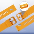 thumbnail image 4 of Correas de reloj de silicona Uxcell de 20 mm de ancho, correas deportivas de liberación rápida suaves, reemplazo con hebilla de acero inoxidable para hombres y mujeres, amarillas, 4 of 7