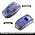 thumbnail image 4 of Funda para mando a distancia de coche, funda para mando a distancia de 3 botones, color morado para Lexus IS RX NX200 NX200T GS300H, 4 of 7