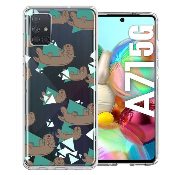 MUNDAZE For Samsung Galaxy A71 5G Cute Otter Design Double Layer Phone Case Cover