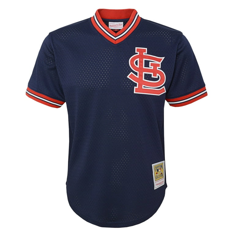 Youth Mitchell Ness Ozzie Smith Navy St. Louis Cardinals Cooperstown Collection Mesh Batting Practice Jersey Walmart